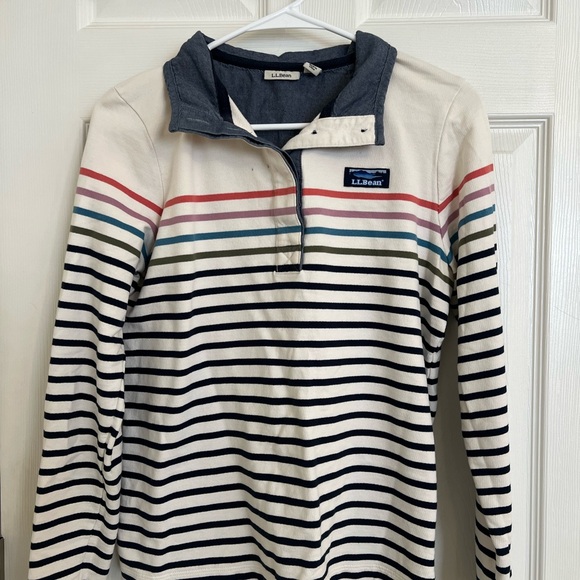 L.L. Bean Tops - L.L. Bean Multicolor Striped Pullover